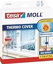 tesamoll Thermo Cover Fenster-Isolierfolie - Transparente Isolierfolie zur Wärmed�ämmung an Fenstern - Inklusive praktischer Klebelösung - 1,7 m x 1,5 m