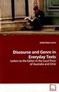 Discourse and Genre in Everyday Texts: Letters to the Editor in the Local Press of Australia and Chile
