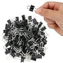 OWLKELA 120 Pack Mini Binder Clips, Black Binder Clips, Small Paper Clips 15mm 5/8 Inch. Micro Size Office Clips for Home School Office and Business.