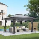 13’X13’ Pop up Gazebo, Outdoor Canopy Tent Shade with Metal Frame Mosquito Netti