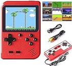 Retro Handheld Game Console, Portable Retro Video Game with 500 Classic FC Games, 3.0 Inch Screen Shell-Handheld Video Games Support TV Connection & Two Players for Kids Adults (Red)