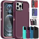 For iPhone 14 13 12 11 Pro Max/iPhone 15 Case Heavy Duty Shockproof Hard Cover