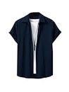 Lymio Casual Shirt for Men|| Shirt for Men|| Men Stylish Shirt (S-Kent) (S, Blue)