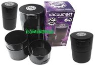 Bote Vacio 60-120-300-600ml Conservacion Hermetico Negro VACUUMSET Secret Smoke