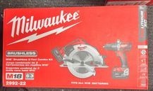 NUEVO Milwaukee 2992-22 M18 REDLITHIUM Kit combinado de 2 herramientas inalámbricas sin escobillas