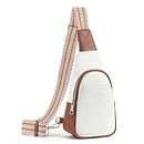 CLUCI Small Sling Bag for Women Crossbody, Faux Leather Trendy Waist Packs with Guitar Strap, Women's Fanny Packs