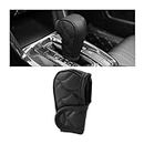 Bittwee Car Gear Shift Cover, Waterproof PU Leather Manual/Automatic Automotive Gear Stick Shift Knob Rod Dust Cover Protector with Velcro, Vehicle Interior Accessories