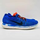 Nike Zapatos Para Hombres 13 Free Rn Flyknit Azul Naranja Zapatos para Correr Tenis Entrenadores