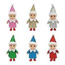 JHBEMAXS Tiny Baby Elf Twins Kindness Dress Elves Set Kid Craft Mini Babies Doll Holiday Shelf Decoration Accessories for Girls Boys Kids Adults (Pack of 6 Pieces)