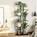 Plant Stand Indoor Tall Shelf - 6 Tier Adjustable Metal Plant Stands for Indoor and Outdoor & Multiple Plant Holder Table 7 Pot Holder Display Rack for Window Patio Balcony Living Room Garden