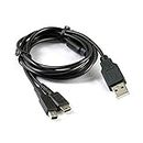 2 in 1 Cable for Nintendo DS NDS Lite NDSL DSI Data Sync USB Power Charger