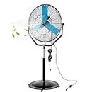 pasapair 24” Industrial Outdoor Misting Pedestal Fan – IPX5 Waterproof Cooling Fan for Patios – Portable Fan with 4 Wheels – 8.2 FT Cord, GFCI Plug & 360° Pitch Rotation– ETL Approved