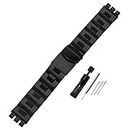 ZHUOLEI Swatch Watch Band Replacement Stainless Steel Watch Strap with Double-Lock, Replacement for Swatch Watches Men(19mm) with Tool