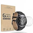 (Pack of 4) Screen Protector for Gear S2/Gear Sport, Akwox Tempered Glass [Explosion-proof] [0.3mm/2.5D] Screen Protector for Samsung Gear S2 / Classic Smart Watch 1.2 Inch