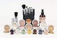ULTIMATE KIT *Choose Your Shade* Full Size Mineral Makeup Brushes Set Bare Skin Sheer Powder Blush Eye Shadow Foundation Cover (Warm Neutral (most popular))