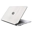 GADGETS WRAP Premium Vinyl Laptop Decal Top Only Compatible with HP Elitebook 820 G1 - White Textured Leather