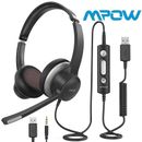 Mpow 071 USB Headset/3.5mm Computer PC Headset with Microphone Noise Cancelling