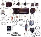 Piezas para cortadoras OSTER CLASSIC 76 y A5,