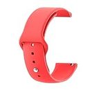 YODI New Edition 22mm Soft Silicone Strap for Moto 360 gen 2 smart watch 46mm Only (Not for Any Other Models, (Red)