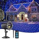 Brighter Laser Christmas Lights Projector Outdoor, RGB 3 Colors Gypsophila Moving Twinkles Stars Light Show, Holiday Projector Decorations for House/Gerden/Party