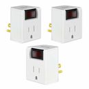 DEWENWILS 3 Pack Electrical Plug Outlet Switch with On/Off Switch Single Port