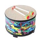 Baby Drum for Kids, Floor Tom Drum 10 inch Percussion Music Instrument Kids Drum with 2 Mallets for Children, Christmas Birthday Gift (Forest 10 inch)