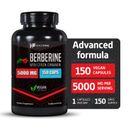Healthfare Berberine with Ceylon Cinnamon 5000mg 150 Caps Heart Health & Immune