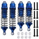 Hobbypark Aluminum Alloy Shock Absorber Assembled Full Metal Big Bore Shocks Front & Rear of 5862 for Traxxas 1/10 Slash 4x4 4WD Upgrade (4-Pack) (Navy Blue)