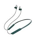 wave audio Thunder Vibrator Neckband Wireless in Ear Bluetooth Earphone with 35H Playtime 10mm Bass Driver Comfortable Flex Neckband Bluetooth V5.2, IPX7 Sweatproof (Olive)