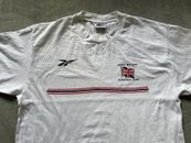 Great Britain Athletics Team GB T-Shirt Reebok 1990s 90s Large Union Jack Flag