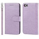Cavor for iPhone SE 2020/ SE 2022, iPhone 7, iPhone 8 Wallet Case for Women, Flip Folio Kickstand PU Leather Case with Card Holder Wristlet Hand Strap, Stand Protective Cover for iPhone7/ iPhone8/ iPhoneSE2/ SE3 4.7'' Phone Cases-Purple