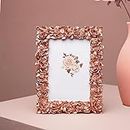 Art Street Resin Rose Photo Frame Swing Gold Rose Fashion Vintage For Living Room & Home Decoration For Table Top Desk, Birthday, Wedding & Return Gift - Royal Pink (Size: 4x6 Inch)