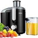 GDOR juicer machines 600W juicer with Large 65mm Feed Chute for Fruit and Vegetable Dual Speeds High Yield Juice Extractor Easy to Clean Compact Centrifugal Juicers BPA Free Anti-drip Cleaning Brush