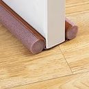 Lukzer Sound –Proof Reduce Noise Energy Saving Weather Stripping Under Door Twin Draft Stopper Gap Filler Stop Air Dust Insects for Home (122 x 10 x 3 cm/Brown)