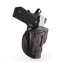 1791 GUNLEATHER 3-Way 1911 Holster - Ambidexterous OWB CCW Holster - Right or Left Handed Leather Gun Holster - Fits All 1911 Including Sig, Colt, Kimber, Ruger, Browning, Taurus and Remmington