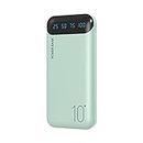 Power Bank 10000mAh Mobile Phone Portable Charger External Battery Pack with 2 USB 2.4 A Outputs and USB C Input Compatible with Huawei iPhone 12 11 X iPad Samsung Galaxy S20 Android Tablet (Green)