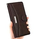Dkandy for Apple iPhone 11, Professional Series Leather Flip Wallet Case Stand with Metal Logo, Magnetic Closure & Card Holder Cover for Apple iPhone 11 (6.1") - (Professional Coffee Brown)