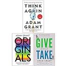 Adam Grant Collection 3 Books Set (Originals, Give and Take, [Hardcover] Think Again)