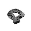 1 Meter Short Extension Lead Single Plug Socket Power Cable Heavy Duty 13 Amp Extension Cord Electrical Socket Black