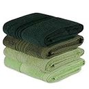 WELL HOME MOBILIARIO & DECORACIÓN Hand Towel Set (4 Piece) Light Green, Olive Green, Green and Dark Green