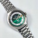 Omax Geneve Silver Green Dial Day Date Automatic Men's Watch AS 2066