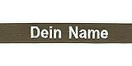 Namensschild OHNE KLETT - Bestickt mit eigenem Namen/Text - diverse Farben möglich (120mm) - personalisiert