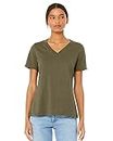 Bella Canvas Ladies' Relaxed Heather CVC Jersey V-Neck T-Shirt