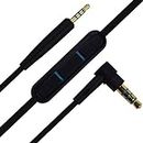 Audio 2.5 to 3.5mm Cable Compatible Bose QuietComfort 25 QC25 Headphones mic Volume Control (Black)