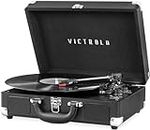 Victrola VSC-550BT-BLK Bluetooth Wireless Suitcase Turntable 3 Speed (Black)