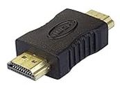 PremiumCord HDMI Kupplung Vergoldete Kontakte, HDMI Typ A Stecker auf Stecker - für FULL HD 1080p, 3D, Farbe schwarz