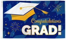Congratulations Grad! Flag 3x5ft Graduation Congrats Flag 100D