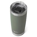 YETI Rambler 20 oz Stainless Steel Vacuum Insulated Tumbler with MagSlider Lid, Camp Green
