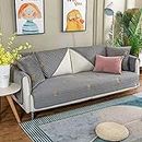 SYkbb Housses de canapé Sofa Cover Slipcover 1/2/3/4 Seater Corner Armchair L Shape Non-Slip Sectional Couch Covers Furniture Protector Comfortable Thick Plush Quilted Sofas Towel (Color : Gray, Siz