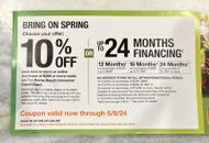 HOME DEPOT Coupon 10% OFF $299 Or  24 Mos 0% Finance Exp 05/08/2024